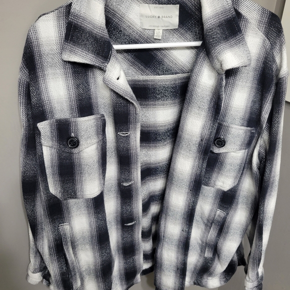 Lucky Brand Jackets & Blazers - Lucky Brand Monochrome Plaid Shirt